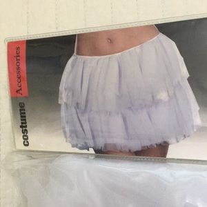 New white Dreamgirl petticoat tulle ruffle tutu
